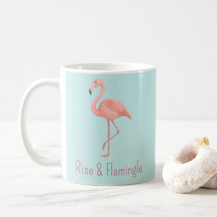 Caneca De Café Flamingo Cor-de-Rosa Elevada e Flamingolada - Azul