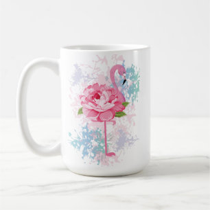 Caneca De Café Flamingo cor-de-rosa pintado mão personalizado