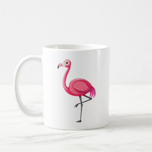 Caneca De Café Flamingo em Estilo Cartoon-23654