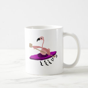 Caneca De Café Flamingo engraçado que Kayaking