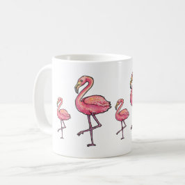 Caneca De Café Flamingo Feliz