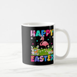 Caneca De Café Flamingo Felz pascoa Ovo Caça Coelhinha Orelha Fla