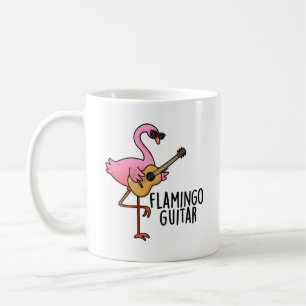 Caneca De Café Flamingo Guitar Música Encantada