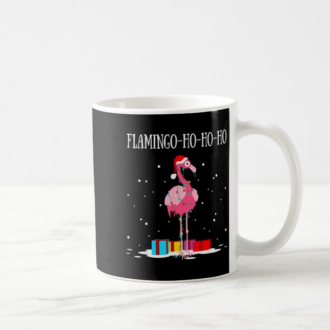 Caneca De Café Flamingo Ho Ho Ho Nk Christmas Tree Lights Chain X (Direita)