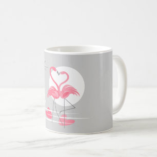 Caneca De Café Flamingo Love