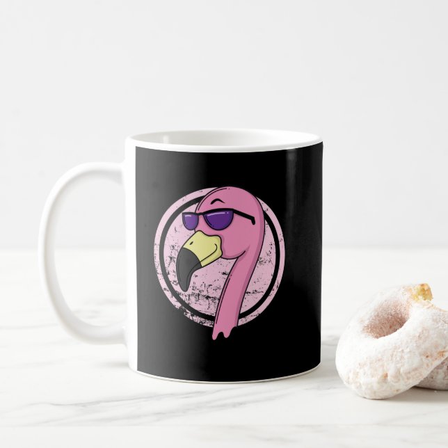 Caneca De Café Flamingo mit Sonnenbrille (Com Donut)