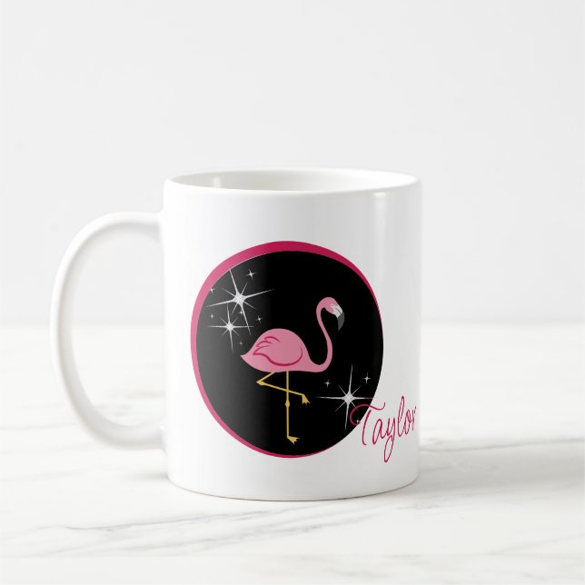 Caneca De Café Flamingo Mug Personalizado (Esquerda)