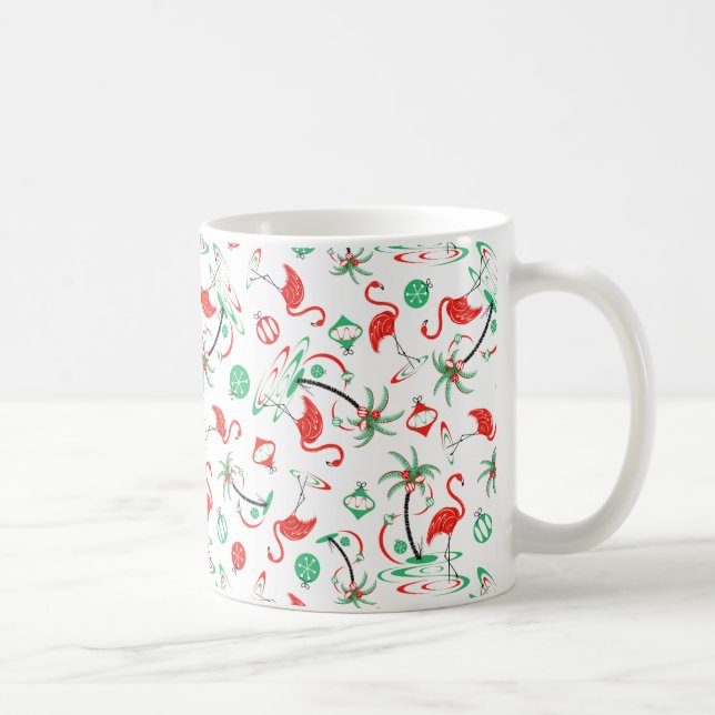 Caneca De Café Flamingo Multi-caneca de Natal Vermelho (Direita)