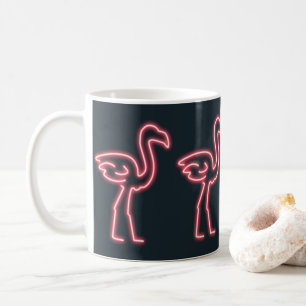 Caneca De Café Flamingo no Neon Pink