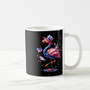 Caneca De Café Flamingo Patriótico Bandeira Americana EUA 4 De Ju