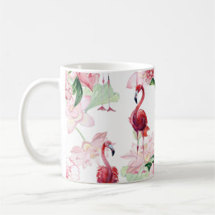 Caneca De Café Flamingo Rosa: Elegância do padrão sem costura