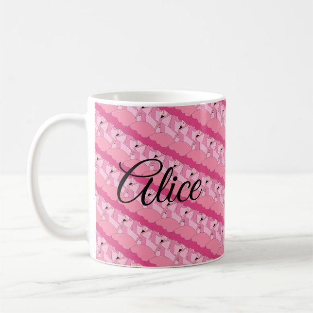 Caneca de Café Flamingo Rosa Tropical (Esquerda)