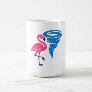 Caneca De Café Flamingo Tornado Bold Modern Graphic Art