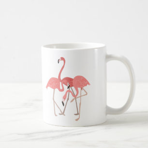 Caneca De Café Flamingo Trio