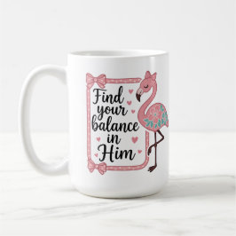 Caneca De Café Flamingo Versículo Bíblico Fé Religiosa Cristã