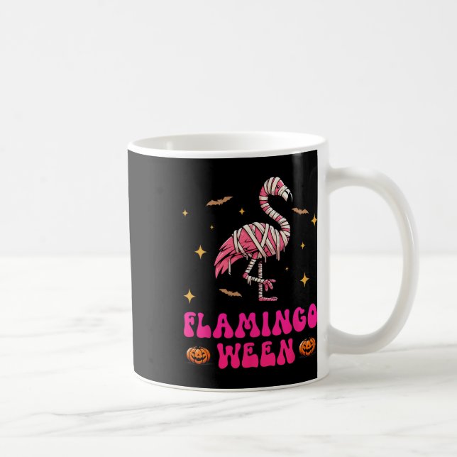 Caneca De Café Flamingobetween Flamingo Mummy Halloween Scareen C (Direita)