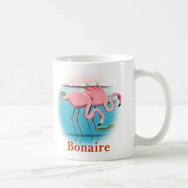 Caneca De Café Flamingos na Ilha Caribe de Bonaire (Direita)
