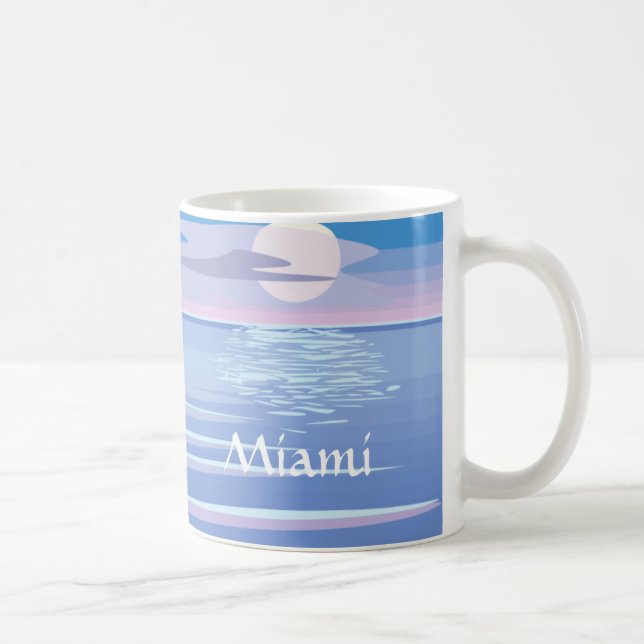 Caneca De Café Flamingos na praia - Miami (Direita)