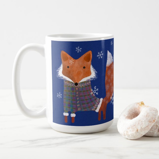 Caneca De Café Flannel Fox Mug (Com Donut)