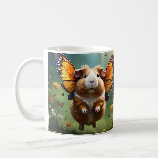 Caneca De Café "Flautim Paws: O Porco-guineense Voa" (Esquerda)