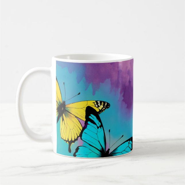 Caneca De Café Flauttering Elegance Butterfly Tea Mug (Esquerda)