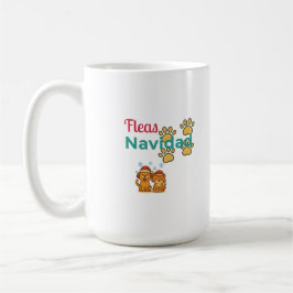Caneca De Café Fleas Navidad Funny Pet Christmas