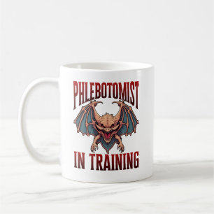 Caneca De Café Flebotomista em Treinamento Morcego Engraçado Estu