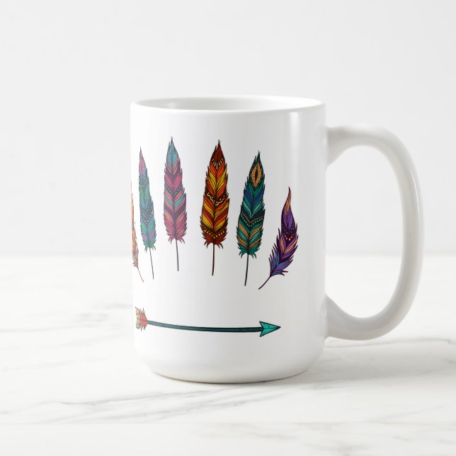 Caneca De Café flecha e penas (Direita)