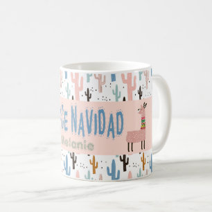 Caneca De Café Fleece Navidad Christmas Llamas