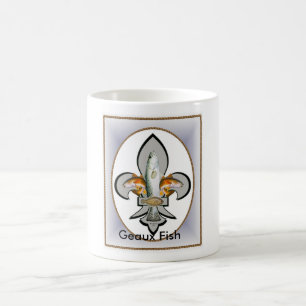 Caneca De Café Fleur de Geaux Peixe