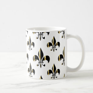 Caneca De Café Fleur de Lis/black/gold