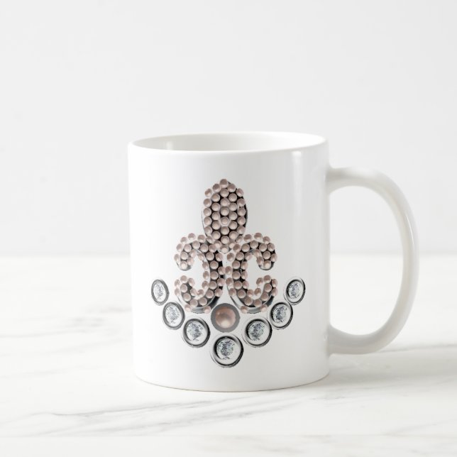 Caneca De Café Fleur De Lis-jeweled (Direita)