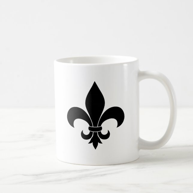 Caneca De Café Fleur de lis Pattern Classic (Direita)