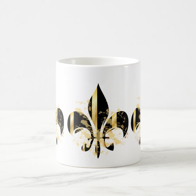 Caneca De Café Fleur de Lis, preto e Dourado (Centro)