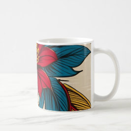 Caneca De Café Fleurs Tropicales – Vibrance Naturelle
