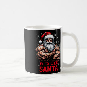 Caneca De Café Flex Like Santa Claus Bodybuilding Gym Wo