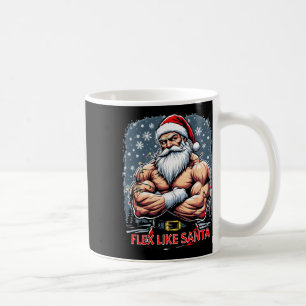 Caneca De Café Flex Like Santa Claus Bodybuilding Gym Wo