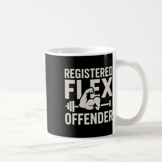 Caneca De Café Flex Offender Funny Gym Workout Bodybui Registrado (Direita)