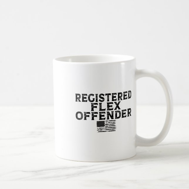 Caneca De Café Flex Offender Registrado Funny Bodybuilding Workou (Direita)