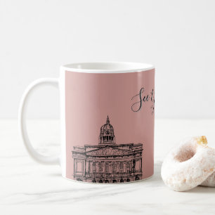 Caneca De Café Flickermuse Nottingham Floral Tone Sketch