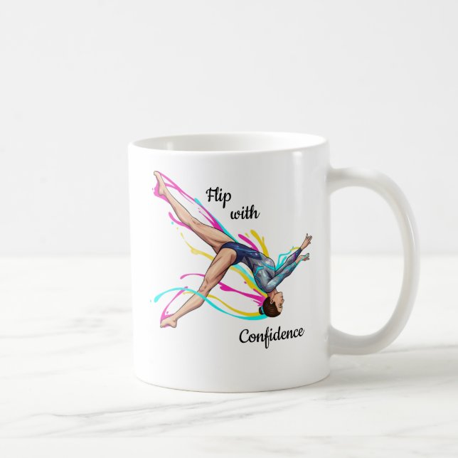 Caneca De Café Flip with Confidence – Gymnastics Mug (Direita)