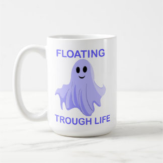 Caneca De Café Floating Through Life Cute Ghost