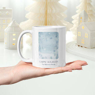 Caneca De Café Floco de Neve Azul Empoeirado