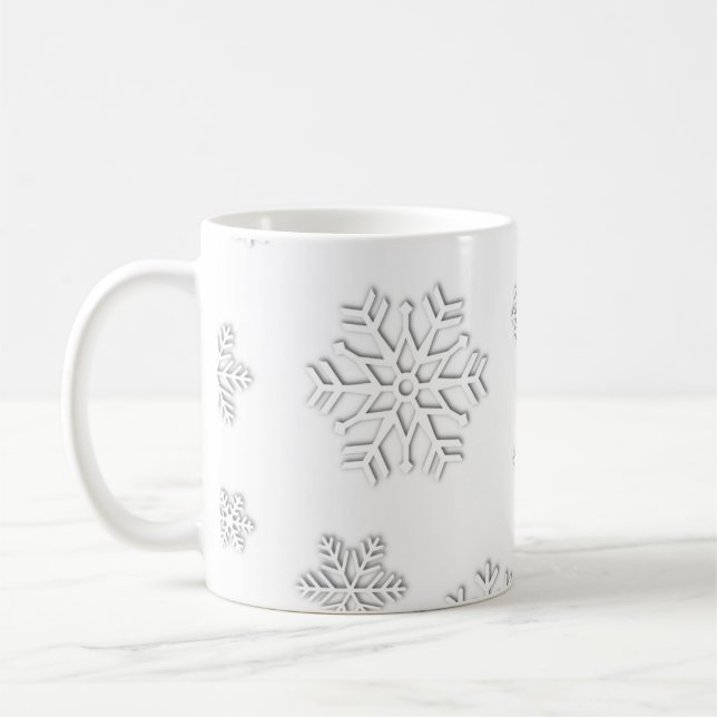 Caneca De Café Floco de neve branco (Esquerda)