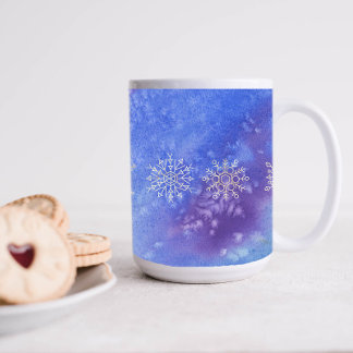 Caneca De Café Floco de neve brilhante de inverno