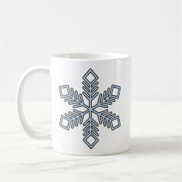 Caneca De Café Floco de Neve Brilhante - Ramos Azul Bebê
