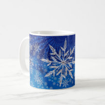 Floco de Neve da Estrela de Natal Azul Ice