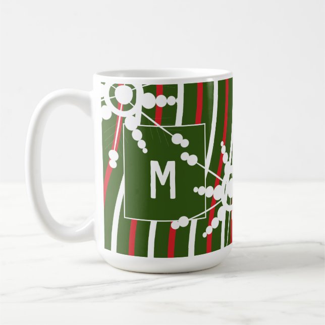 Caneca De Café Floco de Neve de Natal Arco-íris de Hortelã-Piment (Esquerda)