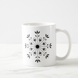 Caneca De Café Floco de neve de Natal moderno escandinavo