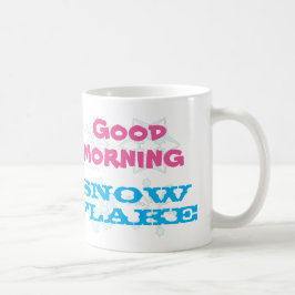 Caneca De Café Floco de neve do bom dia